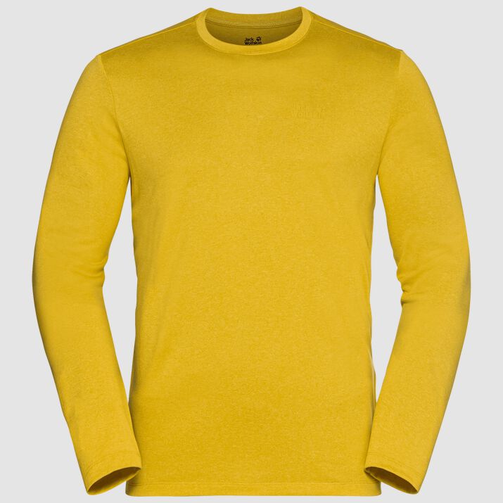 Jack Wolfskin Mens Sky Thermal Long Sleeve T-shirt Lemon 156083ORM